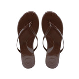 Indie Patent Chocolate Sandal Flop