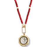 Indra Necklace Red w Apollo Pendant