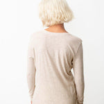 Women's Long Sleeve Melange Cream