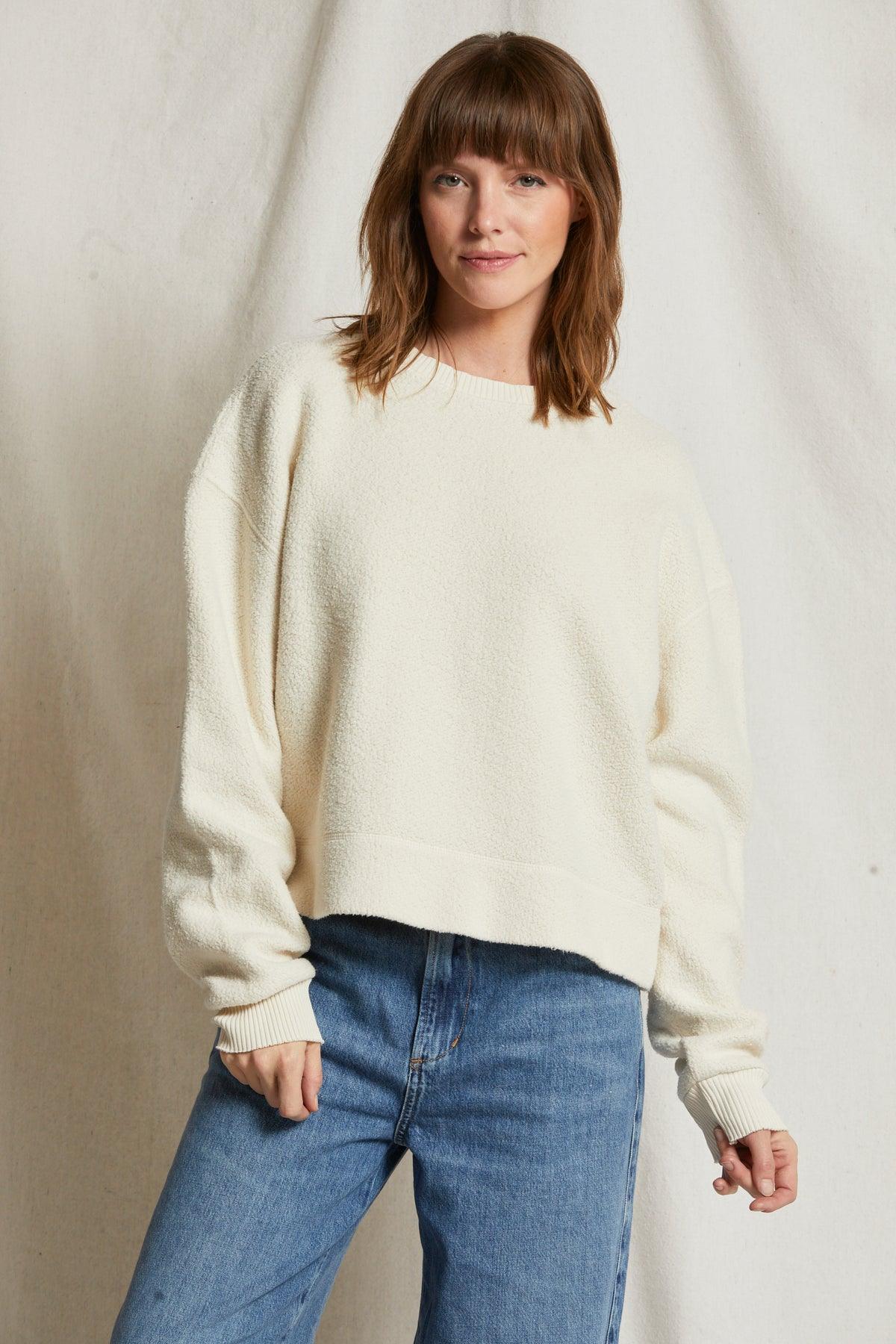 Mayer Reverse Fleece Long Sleeve Pullover Oatmeal