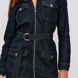 Jefferson Long Sleeve Dress Midnight Blue