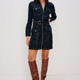 Jefferson Long Sleeve Dress Midnight Blue