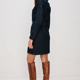 Jefferson Long Sleeve Dress Midnight Blue