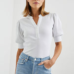 Jewel White Rib Top