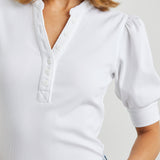 Jewel White Rib Top
