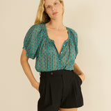 June Short Sleeve Top Alba Print