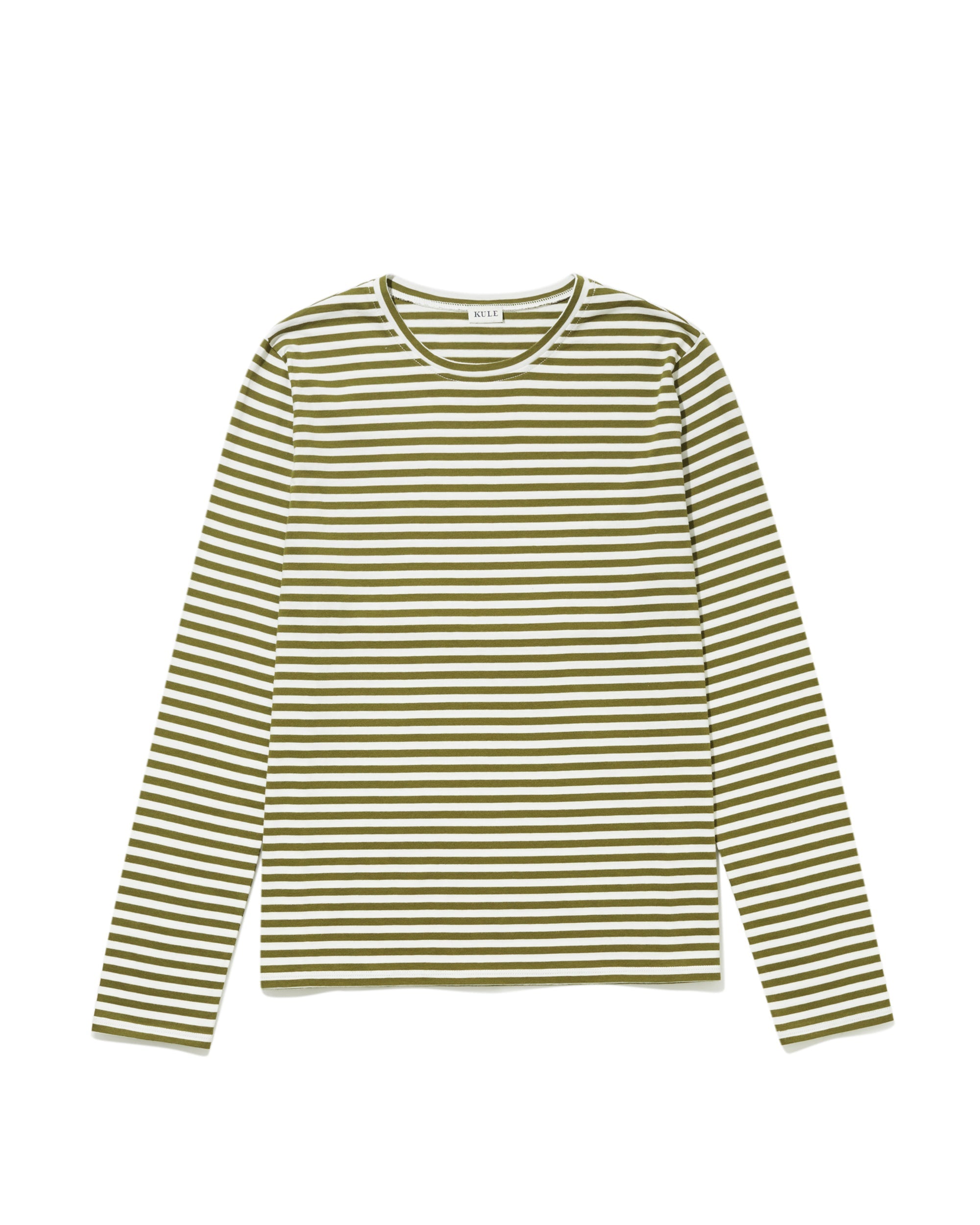 The Modern Long Olive/Cream Ministripe