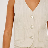 La Jolla Vest Railroad Stripe