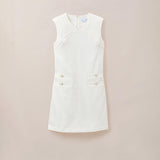 Lane Mini Dress-Optic White