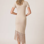 Chrysta Asymmetrical Fringe Dress