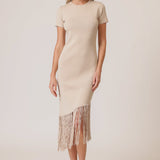 Chrysta Asymmetrical Fringe Dress