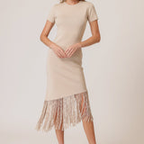 Chrysta Asymmetrical Fringe Dress