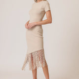Chrysta Asymmetrical Fringe Dress