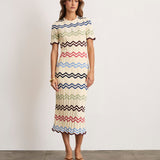 Leighton Dress Cream Multi