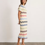 Leighton Dress Cream Multi