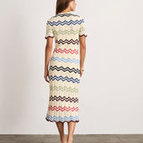 Leighton Dress Cream Multi