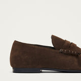 Aven Suede Brown Leather Loafers