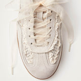 Tb.490 Crochet Cream Leather Sneakers