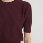 The Chain Pointelle Sweater Cabernet