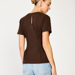 Coen Short Sleeve Top Coco Brown