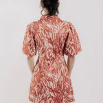 Marta Mini Dress Terracotta Zebra