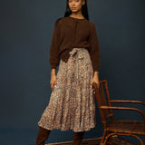 Wanda Skirt Fire Clay Print