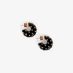 Le Hoop Studded Resin Black