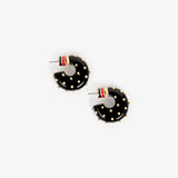 Le Hoop Studded Resin Black
