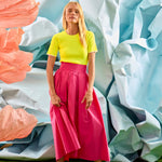 Lee Top Neon Yellow With Cream