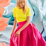 Lee Top Neon Yellow With Cream