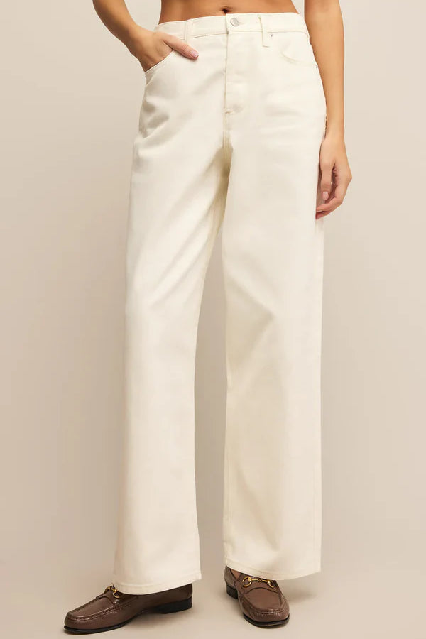 Lou Denim Pant White