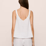 LINEN BLEND V NECK CAMI