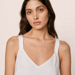 LINEN BLEND V NECK CAMI