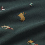 Gisele Printed Long PJ Set Holiday Dogs Pine/Ivory