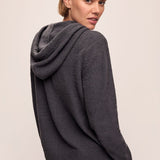 Recycled Boucle Hoodie Graphite