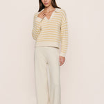 Stripe Almond Heather/Sunbeam