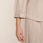 LINEN BLEND RELAXED SLEEVE TOP