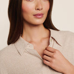 LINEN BLEND RELAXED SLEEVE TOP