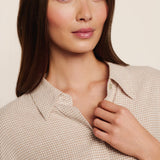 LINEN BLEND RELAXED SLEEVE TOP