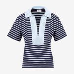 Melanie Top Maritime Blue/Cream Thin Stripe