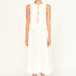 Cerritos Top in White Box Stitch
