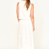 Cerritos Top in White Box Stitch