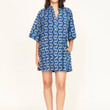 Faro Short Dress in Indigo Orchard Road