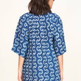 Faro Short Dress in Indigo Orchard Road
