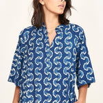 Faro Short Dress in Indigo Orchard Road