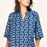 Faro Short Dress in Indigo Orchard Road