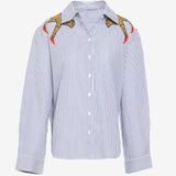 Margaux Cheetah Top Blue/Optic White