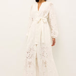 Hannon Eyelet Dress Oyster