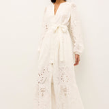 Hannon Eyelet Dress Oyster