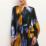 Vera Silk Mini Dress Perigold